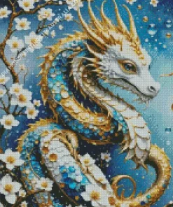 White Dragon Baby Diamond Painting