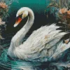 White Swan Diamond Painting