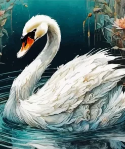 White Swan Diamond Painting