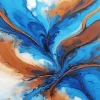 Abstract Brown And Blue Art Diamond Painting