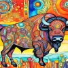 Abstract Buffalo Art Diamond Painting