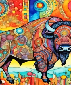Abstract Buffalo Art Diamond Painting