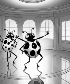 Black And White Bugs Dancing Diamond Painting