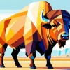 Geometric Buffalo Diamond Painting