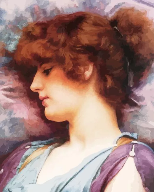 John William Godward Far Away Thoughts Diamond With Numbers John William Godward Far Away Thoughts Diamond Painting