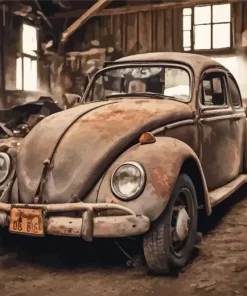 Old Bug Car Diamond Painting