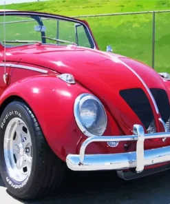 Red Bug Car Diamond Painting
