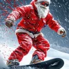 Santa Claus Skiing Diamond Painting