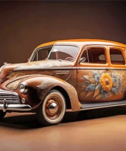 Vintage Brown Car Diamond Painting