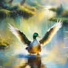 Aesthetic Flying Mallard Art Diamond Painting