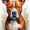 Brown Amstaff Diamond Painting
