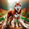Brown And White Husky Diamond Painting
