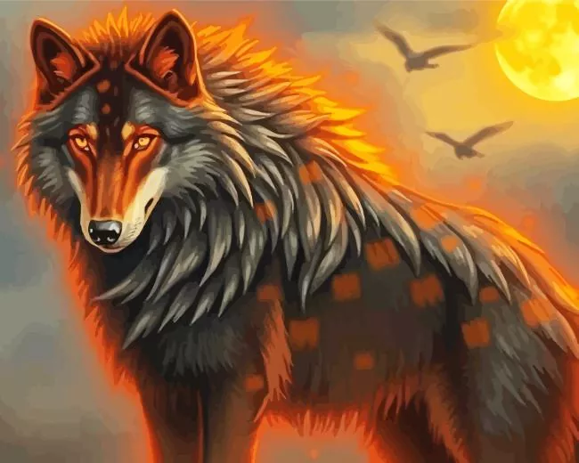 brown black wolf Diamond Painst Brown Black Wolf Diamond Painting