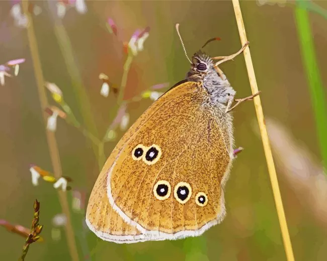 brown butterfly Diamond By Numbers Brown Butterfly Diamond Painting