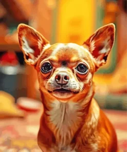 Brown Chiweenie Dog Diamond Painting