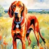Brown Coonhound Dog Diamond Painting