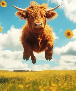 Brown Highland Calf Diamond Painting