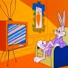 Bugs Bunny Watching Tv Diamond Painting