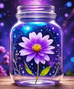 Cool Flower In Jar Diamond Painting