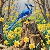 Florida Blue Jay Bird Diamond Painting