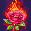 Flower Burning Art Diamond Painting