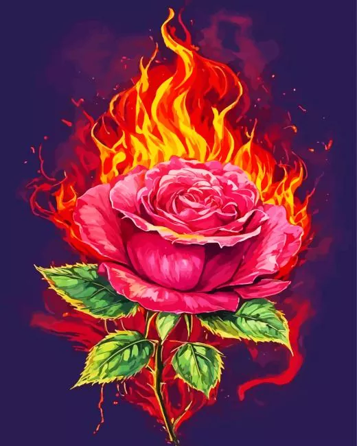 flower burning art Diamond Painst Flower Burning Art Diamond Painting