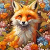 Flower Fox Diamond Painting