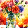Flower In Glass Vase Diamond Painting
