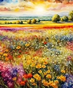 Flowers Field Diamond Painting
