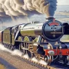 Flying Scotsman Train Diamond Painting