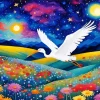 Flying Stork Art Diamond Painting