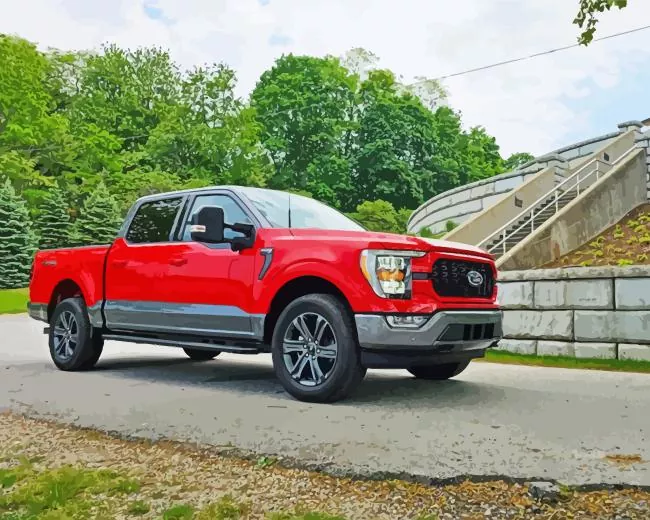 ford red truck old Diamond Paintings Ford Red Truck Old Diamond Painting