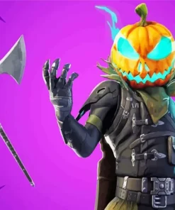 Fortnite Pumpkin Diamond Painting