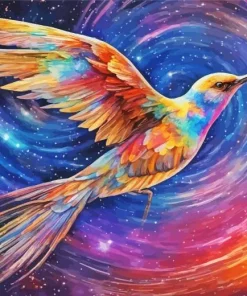 Galaxy Flying Mockingbird Diamond Painting