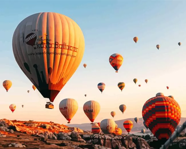 istanbul balloons Diamond With Numbers Istanbul Balloons Diamond Painting