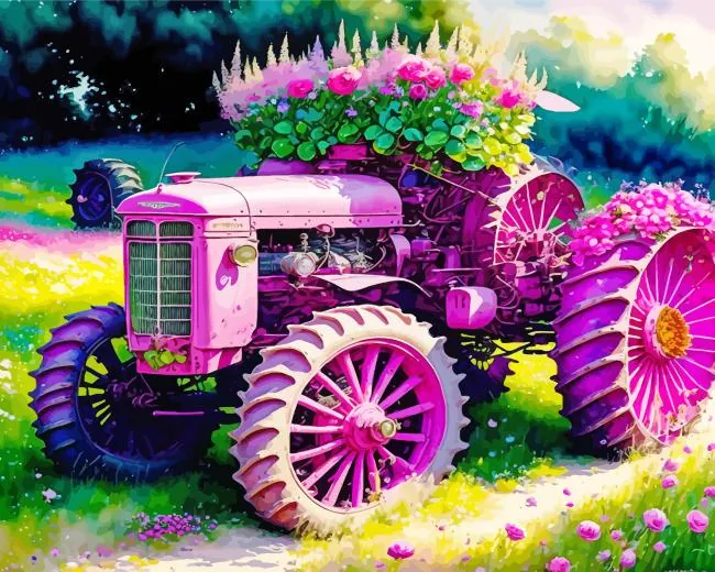 john deere pink tractor Diamond Painst John Deere Pink Tractor Diamond Painting