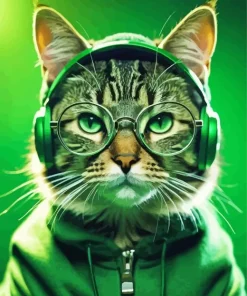Nerd Cat Diamond Painting
