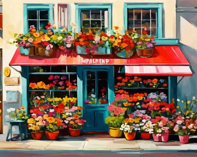 vintage french flower shop Diamond Painst Vintage French Flower Shop Diamond Painting