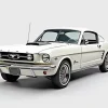 White Ford Mustang 66 Diamond Painting