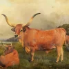 A Group Of Spanish Oxen Burton Barber Diamond Painting