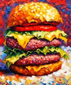 Burger Art Diamond Painting