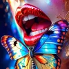 Butterfly Lips Diamond Painting