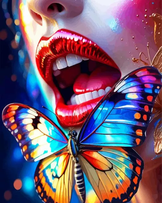 Butterfly Lips Diamond Paintings Butterfly Lips Diamond Painting