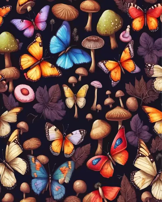 Colorful butterflies Diamond By Numbers Colorful Butterflies Diamond Painting
