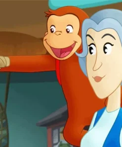 Curious George Royal Monkey Diamond Painting