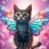 Cute Butterfly Cat Diamond Painting