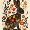 Folk Bunny Diamond Painting