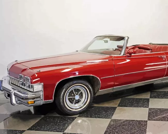 Red 1974 buick skylark Diamond By Numbers Red 1974 Buick Skylark Diamond Painting