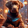 Aesthetic Chocolate Lab Art Diamond Painting