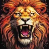 Aesthetic Furious Lion Diamond Painting
